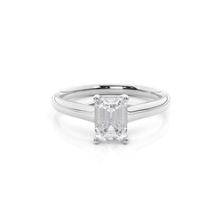 White Gold Moissanite Engagement Ring
