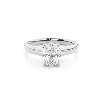 Oval Solitaire Diamond Rings