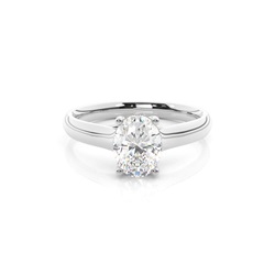 4 Prong Setting Plain Engagement Ring