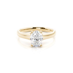 4 Prong Setting Plain Engagement Ring