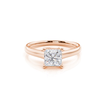 White Gold Moissanite Engagement Ring