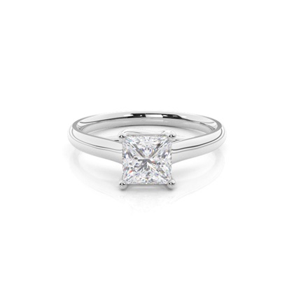 White Gold Moissanite Engagement Ring