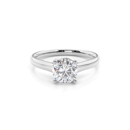 Silver Diamond Engagement Rings