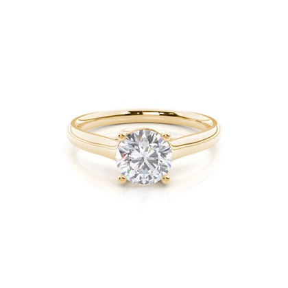 White Gold Moissanite Engagement Ring