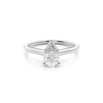 White Gold Moissanite Engagement Ring