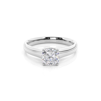 White Gold Moissanite Engagement Ring