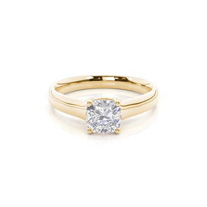 White Gold Moissanite Engagement Ring