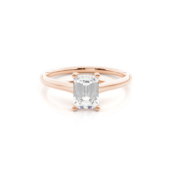 White Gold Emerald Diamond Engagement Ring