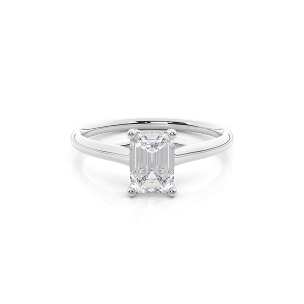 White Gold Moissanite Engagement Ring