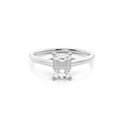 White Gold Emerald Diamond Ring