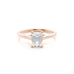 White Gold Emerald Diamond Engagement Ring