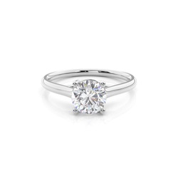 White Gold Moissanite Engagement Ring
