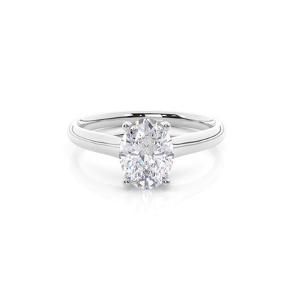 White Gold Moissanite Engagement Ring