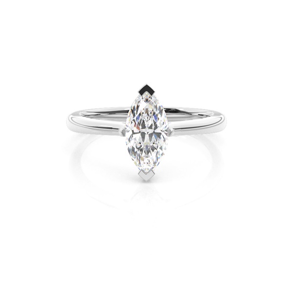 2 Prong Setting Plain Engagement Ring