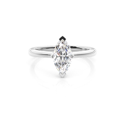 2 Prong Setting Plain Engagement Ring