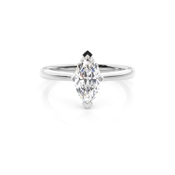 Krappen Schlichter Diamant Verlobungs Ring