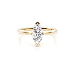 2 Prong Setting Plain Engagement Ring