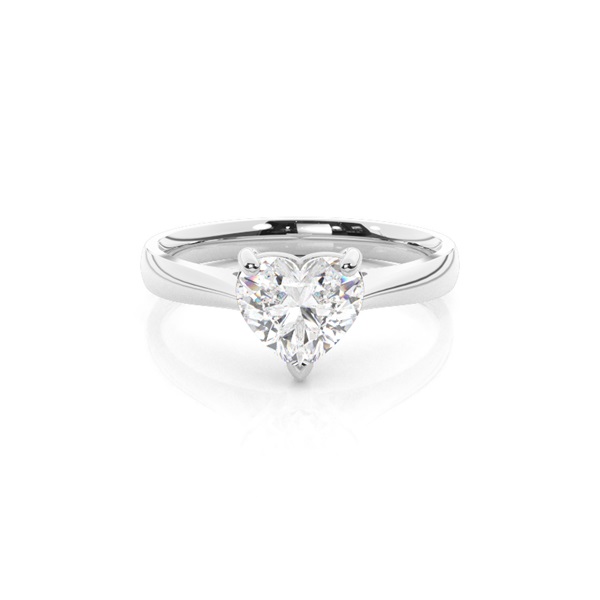 3 Prong Setting Plain Engagement Ring