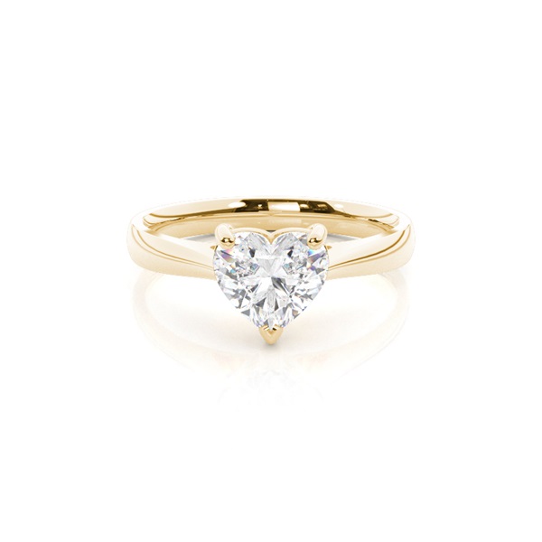 3 Prong Setting Plain Engagement Ring