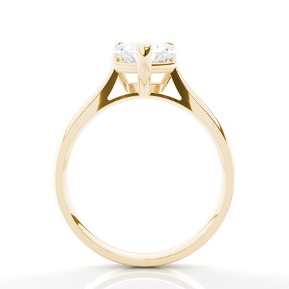 Yellow Gold Solitaire Diamond Rings 
