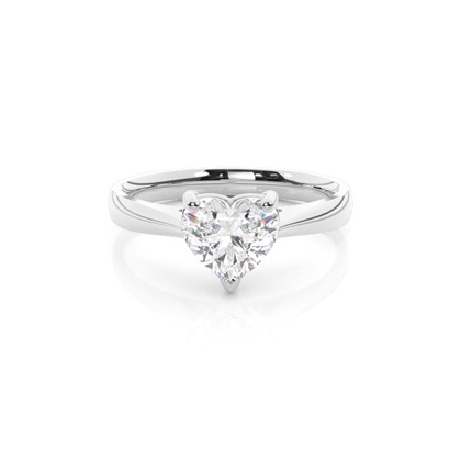 Heart Solitaire Diamond Rings