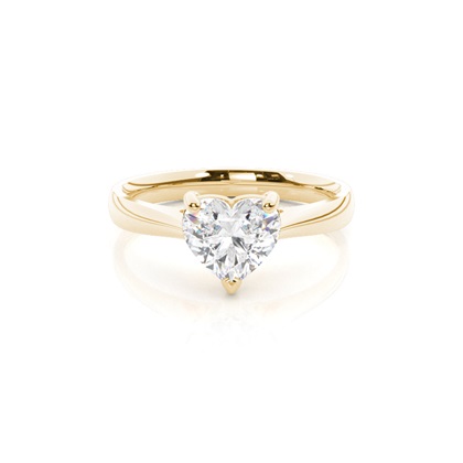Yellow Gold Solitaire Diamond Rings 