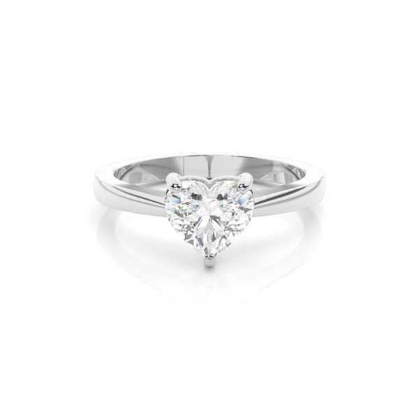 3 Prong Setting Plain Engagement Ring