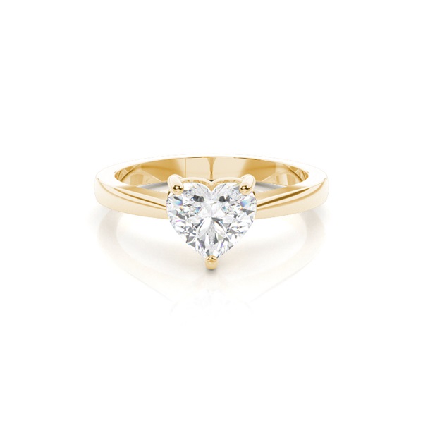 3 Prong Setting Plain Engagement Ring