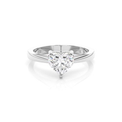 3 Krappen Schlichter Diamant Verlobungs Ring