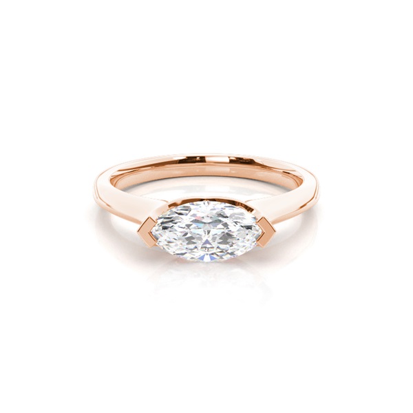 2 Prong Setting Plain Engagement Ring