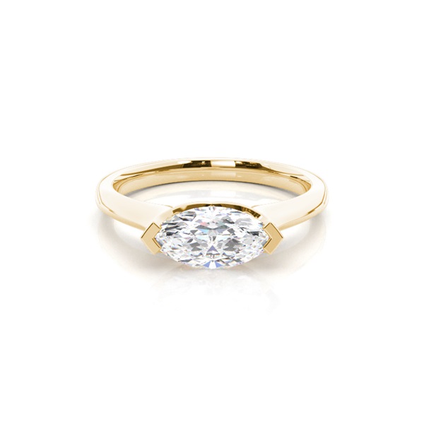 2 Prong Setting Plain Engagement Ring