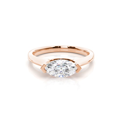 Rose Gold Solitaire Diamond Rings
