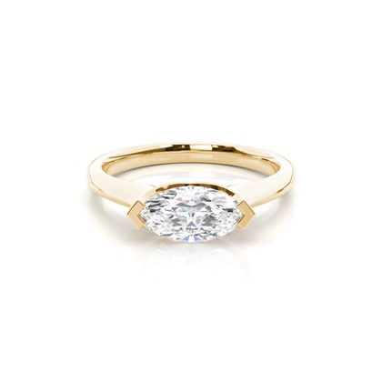 Yellow Gold Solitaire Diamond Rings 