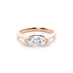 2 Prong Setting Plain Engagement Ring