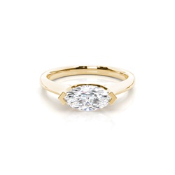2 Prong Setting Plain Engagement Ring