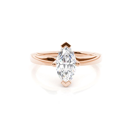 Rose Gold Solitaire Diamond Rings