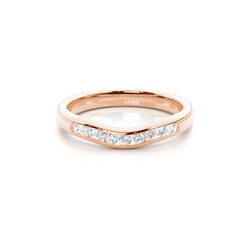 2.60mm Studded Flat Profile Diamond Shaped Band