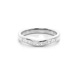2.60mm Studded Flat Profile Diamond Shaped Band