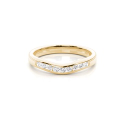 2.60mm Studded Flat Profile Diamond Shaped Band
