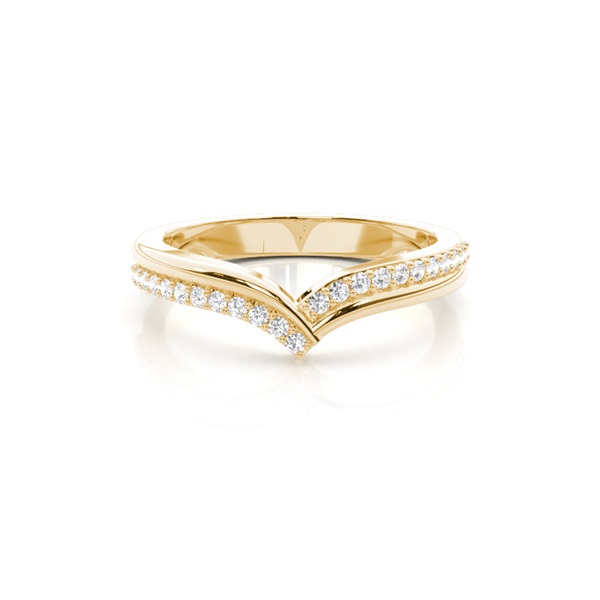 2.30mm Studded Flat Profile Diamond Shaped Band