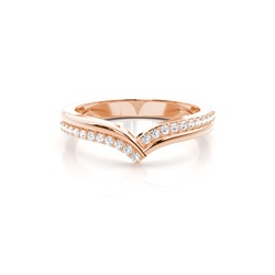2.30mm Studded Flat Profile Diamond Shaped Band