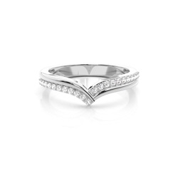 Diamant Band geformt mit einem Flachen Profil