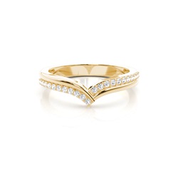 Diamant Band geformt mit einem Flachen Profil