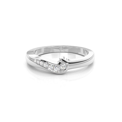 1.60mm Studded Flat Profile Diamond Shaped Band