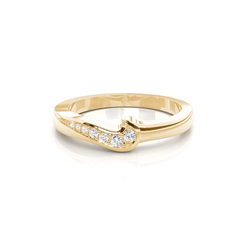 1.60mm Studded Flat Profile Diamond Shaped Band