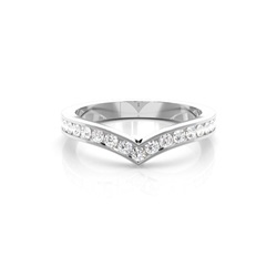 Diamant Band geformt mit einem Flachen Profil