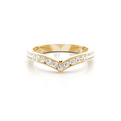 Diamant Band geformt mit einem Flachen Profil