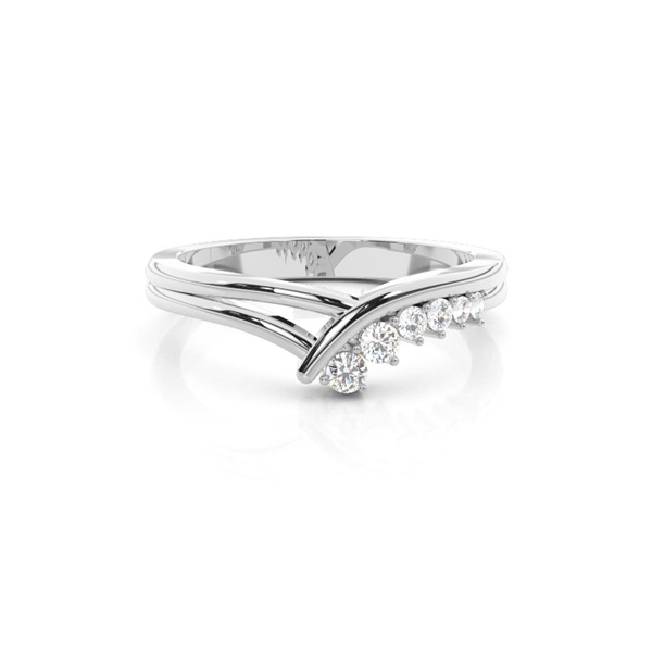 2.40mm Studded Flat Profile Diamond Shaped Band