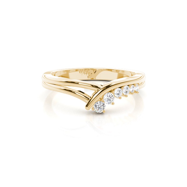 2.40mm Studded Flat Profile Diamond Shaped Band