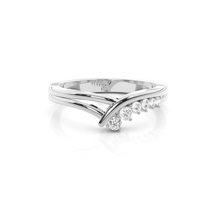 2.40mm Studded Flat Profile Diamond Shaped Band